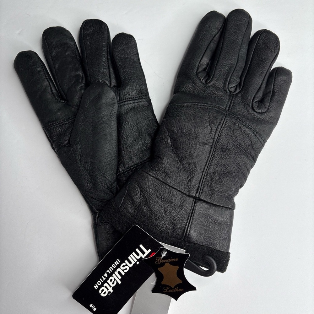 3M thinsulate Isolant gloves Women’s Sz Medium Black Genuine Leather NWT